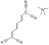 1,3,5-HEPTATRIENE-1,1,7,7-TETRACARBONITRILE, ION(1-), N,N,N-TRIMETHYLMETHANAMINIUM Structure