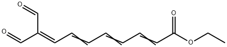 Ethyl (2E,4E,6E)-9-formyl-10-oxo-2,4,6,8-decatetraenoate Structure