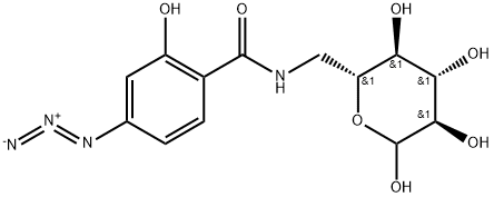 6-(4-AZIDO-2-HYDROXYBENZAMIDO)-6-DEOXY-D-글루코피라노스 구조식 이미지
