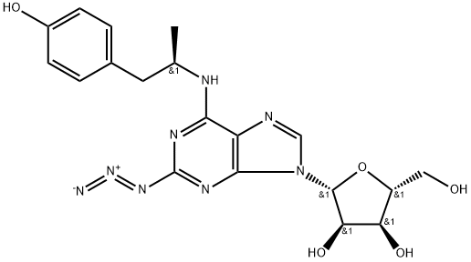 2-azido-N(6)-4-hydroxyphenylisopropyladenosine Structure