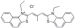 1-ethyl-2-[3-(1-ethylnaphtho[1,2-d]thiazolin-2-ylidene)-2-methylpropenyl]naphtho[1,2-d]thiazolium chloride Structure