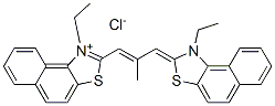 1-ethyl-2-[3-(1-ethylnaphtho[1,2-d]thiazolin-2-ylidene)-2-methylpropenyl]naphtho[1,2-d]thiazolium chloride 구조식 이미지