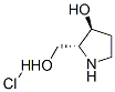 2-Pyrrolidinemethanol, 3-hydroxy-, hydrochloride, (2R,3S)- Structure