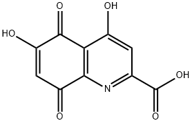 5,8-DIHYDRO-4,6-DIHYDROXY-5,8-DIOXO-2-퀴놀린카복실산 구조식 이미지