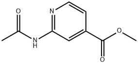 4-Pyridinecarboxylicacid,2-(acetylamino)-,methylester(9CI) 구조식 이미지
