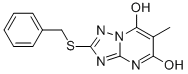 2-BENZYLSULFANYL-6-METHYL-[1,2,4]TRIAZOLO[1,5-A]PYRIMIDINE-5,7-DIOL 구조식 이미지