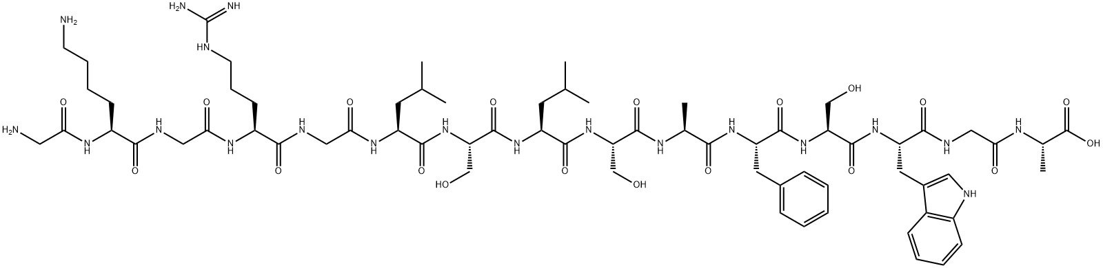 GLY-LYS-GLY-ARG-GLY-LEU-SER-LEU-SER-ALA-PHE-SER-TRP-GLY-ALA Structure