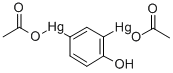 Mercury, (4-hydroxy-m-phenylene)bis(acetato- Structure