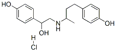 (+/-)-4-[2-[[3-(4-hydroxyphenyl)-1-methylpropyl]amino]-1-hydroxyethyl]phenol hydrochloride Structure