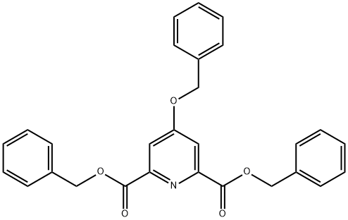 Bis(phenylmethyl) 4-(phenylmethoxy)-2,6-pyridinedicarboxylate Structure