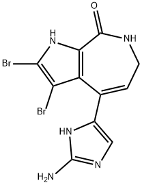 4-(2-Amino-1H-imidazol-4-yl)-2,3-dibromo-6,7-dihydropyrrolo[2,3-c]azepin-8(1H)-one Structure