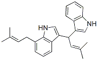 3-[1-(1H-Indol-3-yl)-3-methyl-2-butenyl]-7-(3-methyl-2-butenyl)-1H-indole 구조식 이미지