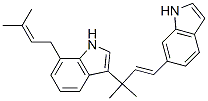 3-[(E)-3-(1H-Indol-6-yl)-1,1-dimethyl-2-propenyl]-7-(3-methyl-2-butenyl)-1H-indole Structure
