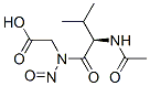 2-[[(2R)-2-acetamido-3-methyl-butanoyl]-nitroso-amino]acetic acid Structure