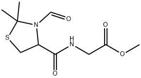 (R)-N-(3-FORMYL-2,2-DIMETHYL-THIAZOLIDINE-4-CARBOXY)-GLYCINE METHYL ESTER 구조식 이미지