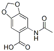 1,3-Benzodioxole-5-carboxylic acid, 6-acetamino- Structure