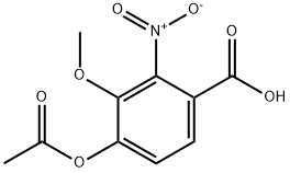 Benzoic acid, 4-(acetyloxy)-3-methoxy-2-nitro- 구조식 이미지