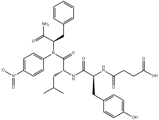 숙시닐-티로실-류실-페닐알라닌-4-니트로아닐리드 구조식 이미지