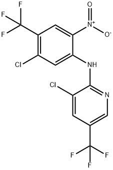 N-(3-Chloro-5-trifluoromethyl-2-pyridyl)-5-chloro-2-nitro-4-(trifluoromethyl)aniline Structure