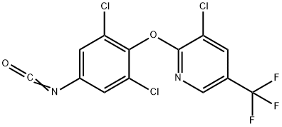 3-Chloro-2-(2,6-dichloro-4-isocyanatophenoxy)-5-(trifluoromethyl)pyridine 구조식 이미지