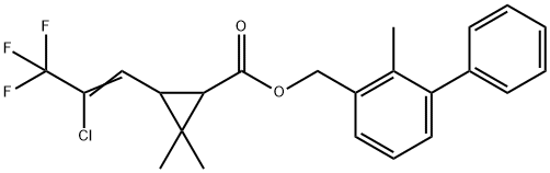 2-METHYL-3-PHENYLBENZYL-3-(2-CHLORO-3,3,3-TRIFLUOROPROP-1-EN-1-YL)2,2-DIMETHYL CYCLOPANECARBOXYLATE Structure