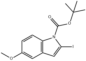 tert-butyl 2-iodo-5-Methoxy-1H-indole-1-carboxylate Structure