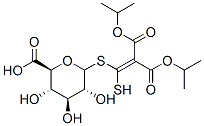 1-mercapto-2,2-di-(isopropoxycarbonyl)ethenyl-1-thioglucosiduronic acid Structure