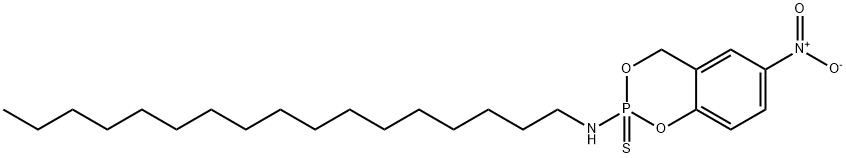 N-Heptadecyl-6-nitro-4H-1,3,2-benzodioxaphosphorin-2-amine 2-sulfide 구조식 이미지