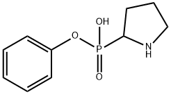 Pyrrolidine-2-phosphonic acid phenyl mono ester Structure