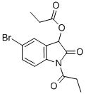 5-Bromo-N,O-dipropionyldioxindole Structure