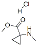 Cyclopropanecarboxylic acid, 1-(methylamino)-, methyl ester, hydrochloride (9CI) Structure