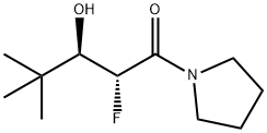 Pyrrolidine, 1-(2-fluoro-3-hydroxy-4,4-dimethyl-1-oxopentyl)-, (R*,R*)- (9CI) Structure