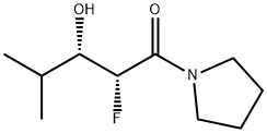 Pyrrolidine, 1-(2-fluoro-3-hydroxy-4-methyl-1-oxopentyl)-, (R*,S*)- (9CI) Structure