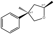 푸란,테트라히드로-2,4-디메틸-4-페닐-,시스- 구조식 이미지