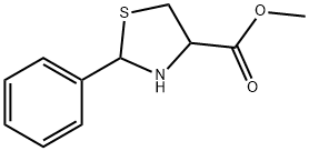 2-PHENYLTHIAZOLIDINE-4-CARBOXYLIC ACID METHYL ESTER Structure