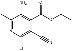 에틸3-아미노-6-클로로-5-시아노-2-메틸이소니코티네이트 구조식 이미지