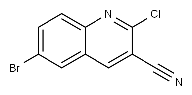 6-BROMOQUINOLINE-2-CHLORO-3-CARBONITRILE Structure