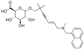 (E)-2,2-Dimethyl-7-[methyl(1-naphthalenylmethyl)amino]-5-hepten-3-ynyl  -D-Glucopyranosiduronic Acid 구조식 이미지