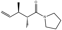 피롤리딘,1-(2-플루오로-3-메틸-1-옥소-4-펜테닐)-,(R*,R*)-(9CI) 구조식 이미지