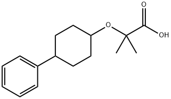 2-methyl-2-(4-phenylcyclohexyl)oxy-propanoic acid Structure