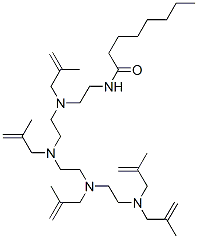 N-[14-methyl-3,6,9,12-tetrakis(2-methylallyl)-3,6,9,12-tetraazapentadec-14-en-1-yl]octanamide Structure