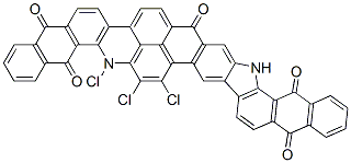 trichloro-12,24-dihydro-5H-naphtho[2,3-h]naphth[2'',3'':6',7']indolo[2',3':6,7]anthra[2,1,9-mna]acridine-5,10,13,18,25-pentone Structure