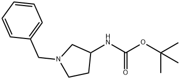 1-BENZYL-3-(TERT-BUTOXYCARBONYLAMINO)PYRROLIDINE Structure