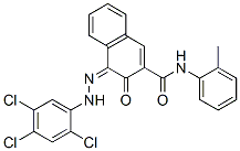 (4Z)-N-(2-methylphenyl)-3-oxo-4-[(2,4,5-trichlorophenyl)hydrazinylidene]naphthalene-2-carboxamide 구조식 이미지