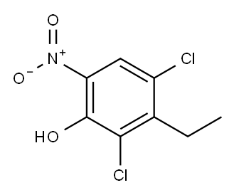 2,4-Dichloro-3-ethyl-6-nitrophenol Structure