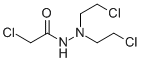 1-클로로아세틸-2,2-비스(2-클로로에틸)히드라진 구조식 이미지