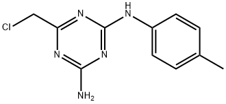 6-(CHLOROMETHYL)-N-(4-METHYLPHENYL)-1,3,5-TRIAZINE-2,4-DIAMINE Structure