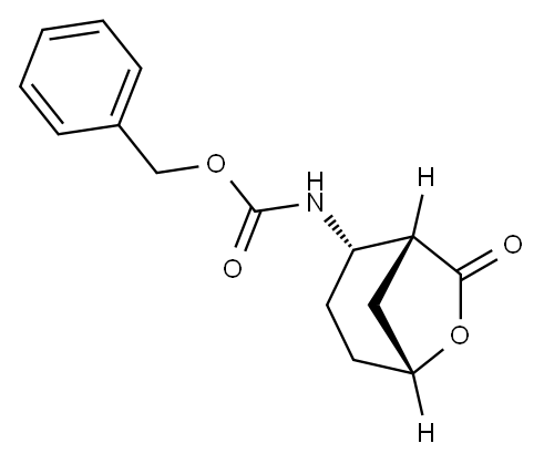 (1R*,2S*,5R*)-(7-OXO-6-OXA-BICYCLO[3.2.1]OCT-2-YL)-CARBAMIC ACID BENZYL ESTER Structure