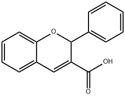 2H-1-Benzopyran-3-carboxylic acid, 2-phenyl- Structure