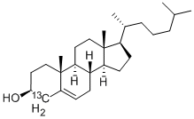 CHOLESTEROL-4-13C Structure